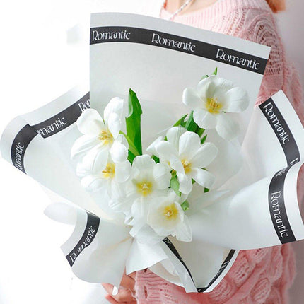 100pcs Simple Wrapping Paper Flower Package Floral Bouquet Paper for Florists