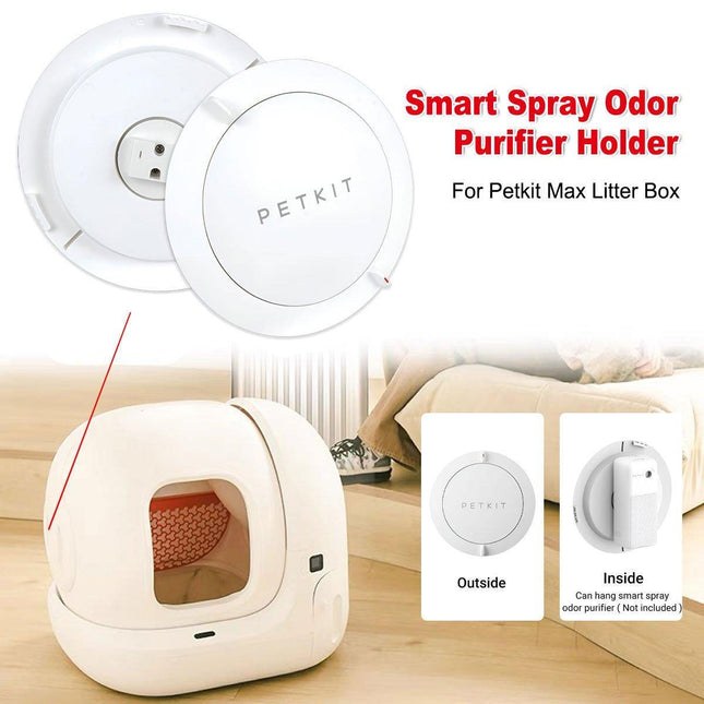 Automatic Cat Litter Box Spray Deodorizer Holder for Odor Control and Fresh Air