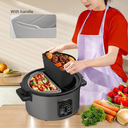 2PCS Reusable Food Grade Slow Cooker Liner Divider Non Stick Easy Clean Pan