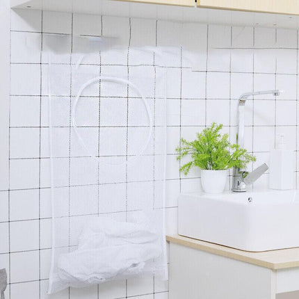 Hanging Laundry Bag Over Door Clothes Washing Storage Basket Foldable Hamper Ordinary - Aimall