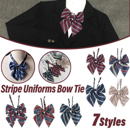 For Women School Uniform Checkered Lovely Sailor Style JK Japanese Collar BowTie - Aimall
