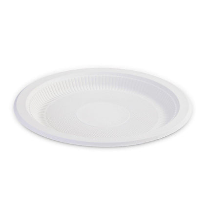 100pcs Corn Starch Degradable Dinner Plates Bone Dish Fruit Plate Simple Party