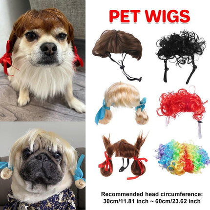 Pet Wig for Dogs and Cats Costume Accessory Pet Supplies for Halloween Parties