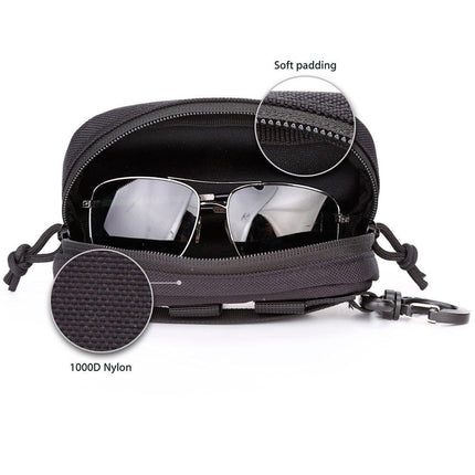 2pcs Nylon Hard Shell Glasses Case Protective Eyewear Storage Organizer Box