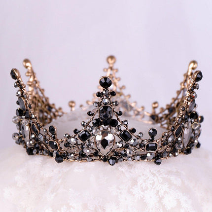 Baroque Princess Full Circle Crown Birthday Wedding Decor Performance Headwear