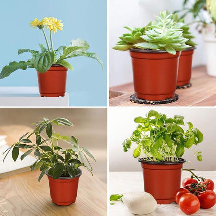 100PCS Plastic Plant Flower Garden Pots Nursery Seedlings Pot Growing Container - Aimall