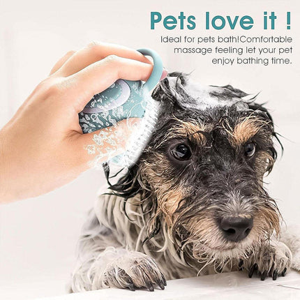 Silicone Bathing Brush Multifunctional Pet Hair Washing Brush Massage Scrubber