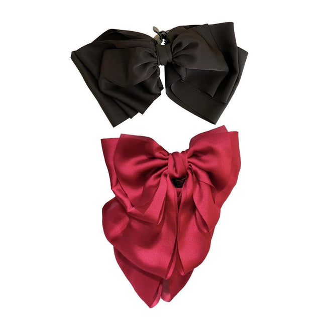 Women Girls Elegant Long Bow Hairpin Large Ribbon Hair Clip Hair Accessories New - Aimall