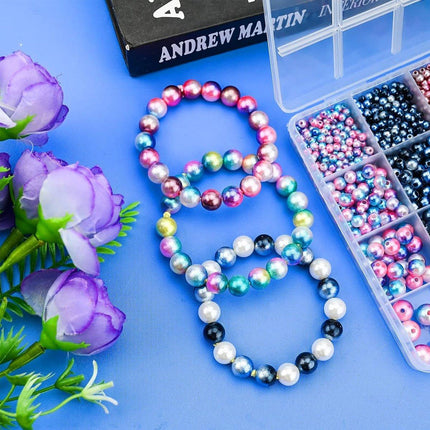 1890PCS Mermaid Faded Colour Perforated Pearl DIY Craft Set Jewelry Making
