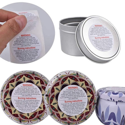 500PCS/Roll Candle Safety Warning Label Candle Jar Stickers Round Wax Melting - Aimall