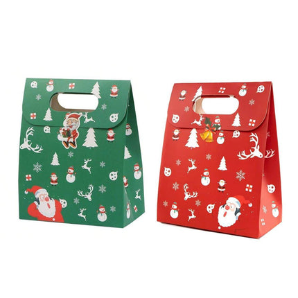 50PCSChristmas Candy Biscuit Packaging Box Gift Bag Baking Hand Treats