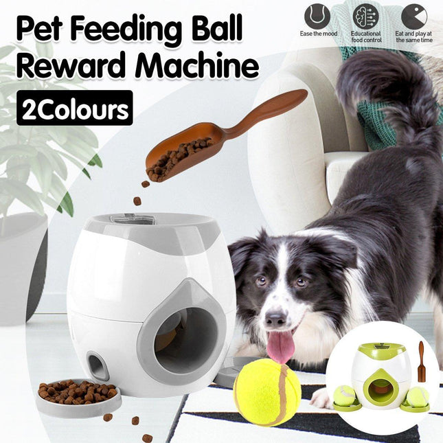 Pet Dog Training Interactive Toy Tennis Reward Feeder Machine Pet Play Game - Aimall