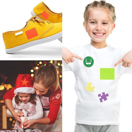 26X Solid Colour Twill Fabric Patch Kits Repair T-shirt Jeans Clothes Knee Hole - Aimall