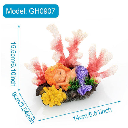 Aquarium Resin Coral Decorations for Fish Tank Marine Simulation Micro Landscape