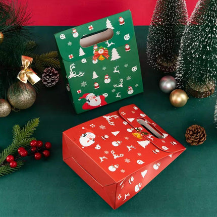 50PCSChristmas Candy Biscuit Packaging Box Gift Bag Baking Hand Treats
