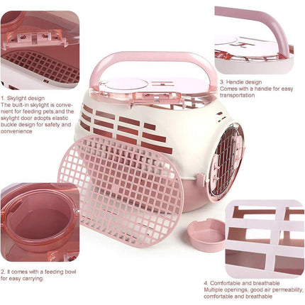 Dog and Cat Carrier Large Space Removable Sunroof Air Carrier for Pet Travel