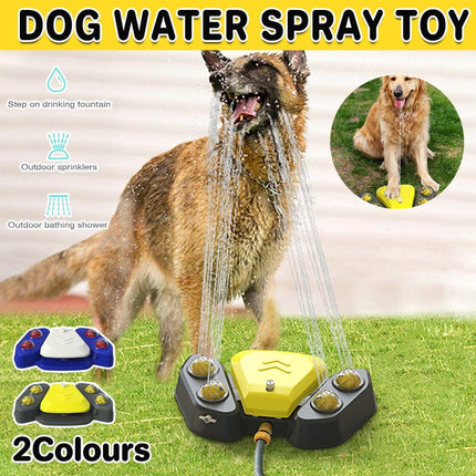 Automatic Water Feeder Dispenser with Bath Spray and Footstep Dog Toys for Pets