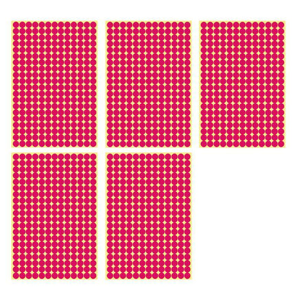 8/13/25/50mm Sticker Dots Adhesive Round Labels Circular Scrapbooking Rose Red - Aimall