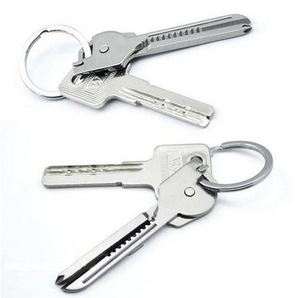 Utili-Key 6 in 1 Key Ring Chain MULTI-TOOL Pocket Knife Screwdriver Swiss Tech - Aimall