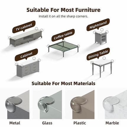 Transparent PVC Baby Safety Table Corner Guards Anti-Collision Protective Covers - Aimall