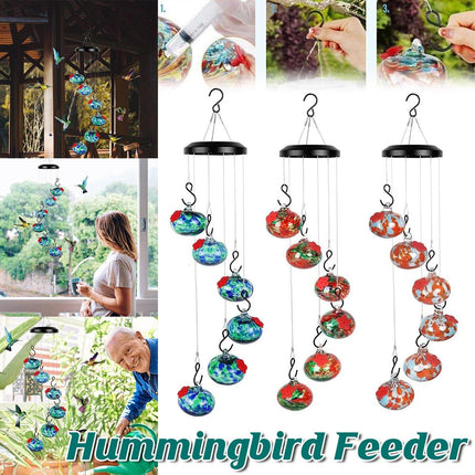 Hanging Hummingbird Feeder Outdoor Garden Nectar Dispenser Attracting Birds