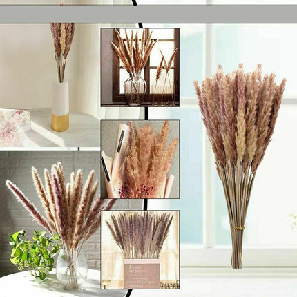 15/30x Artificial Natural Dried Pampas Grass Flowers Bunch Wedding Home Decor - Aimall