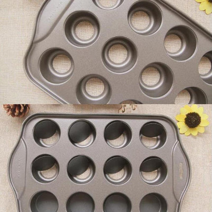 12 Cups Individual Mini Cheesecake Cake Pan Tin Loose Base Cheese Cake Mould Pan - Aimall
