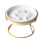 White Bowl-Gold Tray Rack