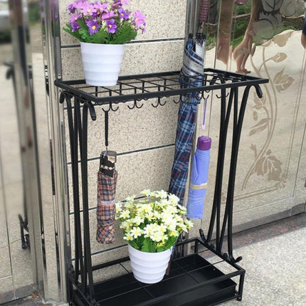 Home Umbrella Storage Rack Stand Organiser for Rain Gear Entryway Umbrella Shelf