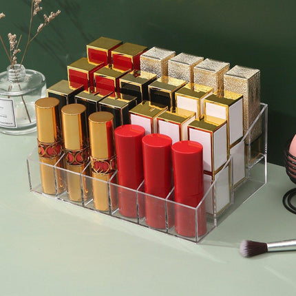 3pcs Transparent Lipstick Organizer Cosmetic Holder Storage Box for Makeup