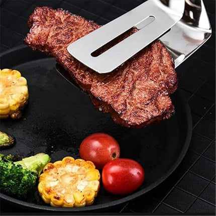 4pcs Stainless Steel Steak Clips Frying Spatula Multifunctional Kitchen Tools