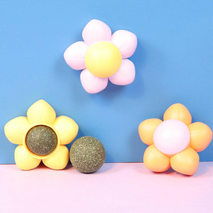 2PCS Cat Toy Catnip Ball Flower Tooth Cleaning Grinding Chew Kitten