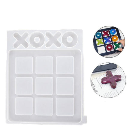 Silicone Mold Making Tic-Tac-Toe Game Jewelry Resin Casting Mould Craft DIY Tool - Aimall