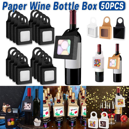 50PCS Window Hook Gift Boxes Kraft Paper Packaging Party Favors Display
