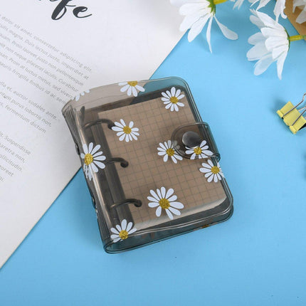 5PCS Portable 3 Hole Loose Leaf PVC Transparent Case Coil Mini Hand Ledger