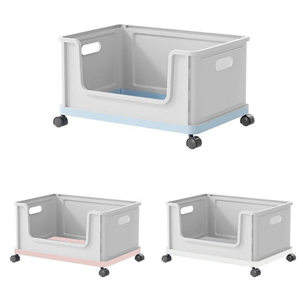 Under Desk Book Storage Box with Wheels Movable Classroom Student Organiser Rack