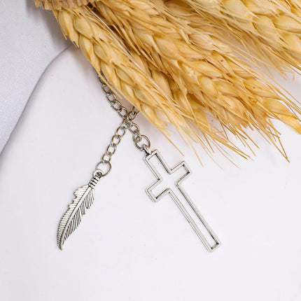 Exaggerated Retro Cross Necklace Women Unique Statement Jewelry Gift Idea
