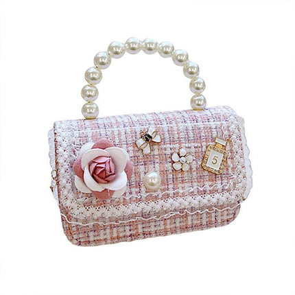 Girls Small Square Princess Handbag Chain Shoulder Bag Kids Messenger Bag