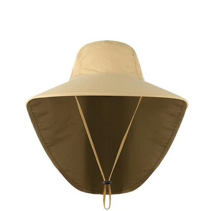 1x Neck Flap Cap Unisex Outdoor Sport Fishing Hat Sun Protection Wide Brim Cover - Aimall