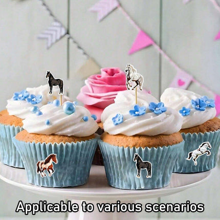 2pcs Pony Stickers Cute Cartoon Adhesive Labels for DIY Crafts