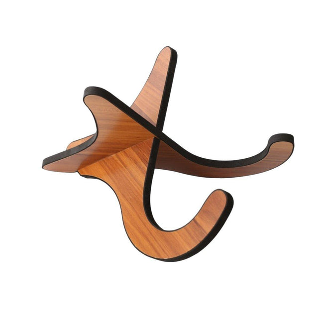 Wood Colour Folding Guitar Stand Floor Rack Portable