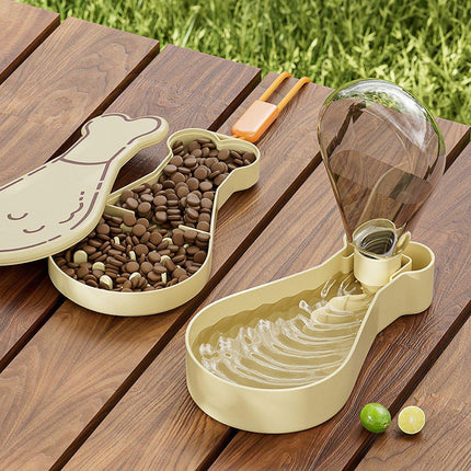Portable Pet Water Bottle Outdoor Feeder Dual Purpose Drinking Travel Use