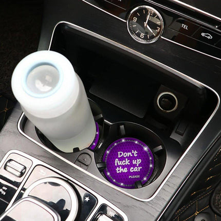 4pcs Purple Car Coasters Round Anti Slip Drink Holder Mats for Vehicle Interior