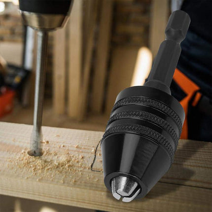 1/4" Keyless Chuck Conversion Hex Shank Adapter Drill Bit Quick Change Driver HG - Aimall