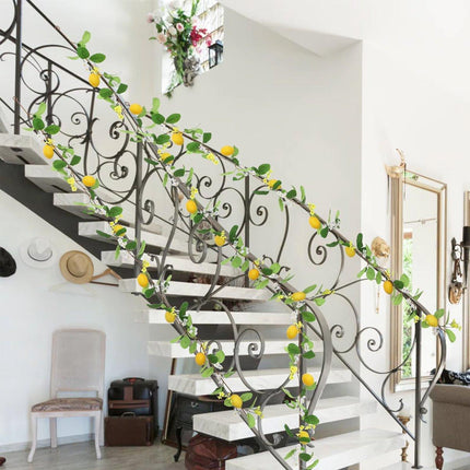 185cm Simulation Lemon Fruit Rattan Vine Green Home Decoration Artificial Fruit