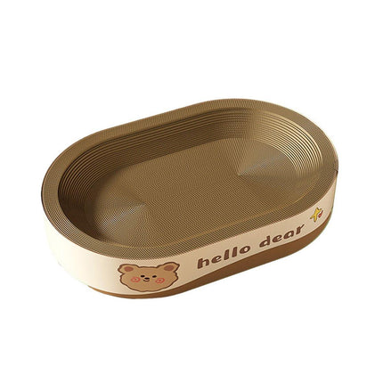 Extra-Large Oval Cat Scratching Board Durable Pet Toy Cat Kittens Wear Resistant
