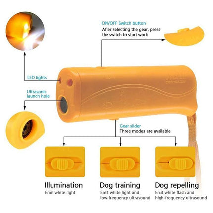 Ultrasonic Dog Barking Control Anti Bark Device Stop Repeller Train Tool Trainer - Aimall