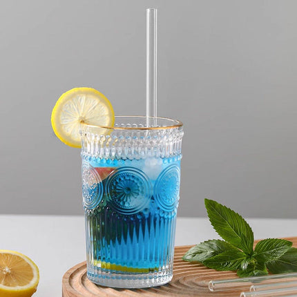 Clear Glass Straws Heat Resistant Juice Milk Straws Creative Style Reusable