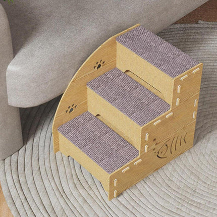 Wooden Pet Climbing Ladder Bed Step Frame Durable Climbing Frame for Small Pets