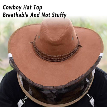 Beekeeping Buckle Denim Hat Bee Insect Face Protection Veil Net Breathable Tool